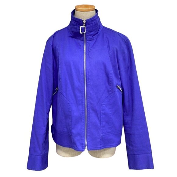 Patrick Christopher Utility Jacket Blue Full Zip Collar Size X Large XL - Picture 1 of 14
